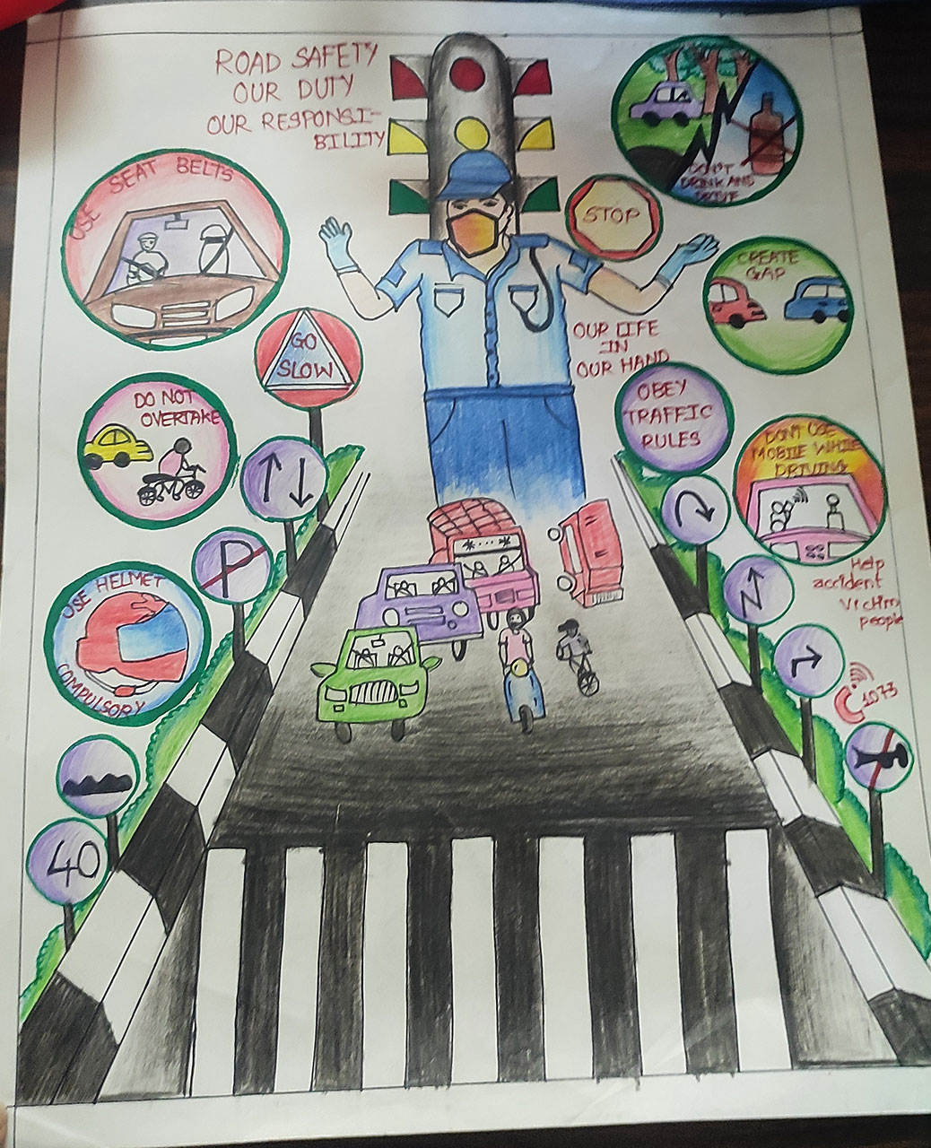 Painting Competition on road safety week 2016-saigonsouth.com.vn